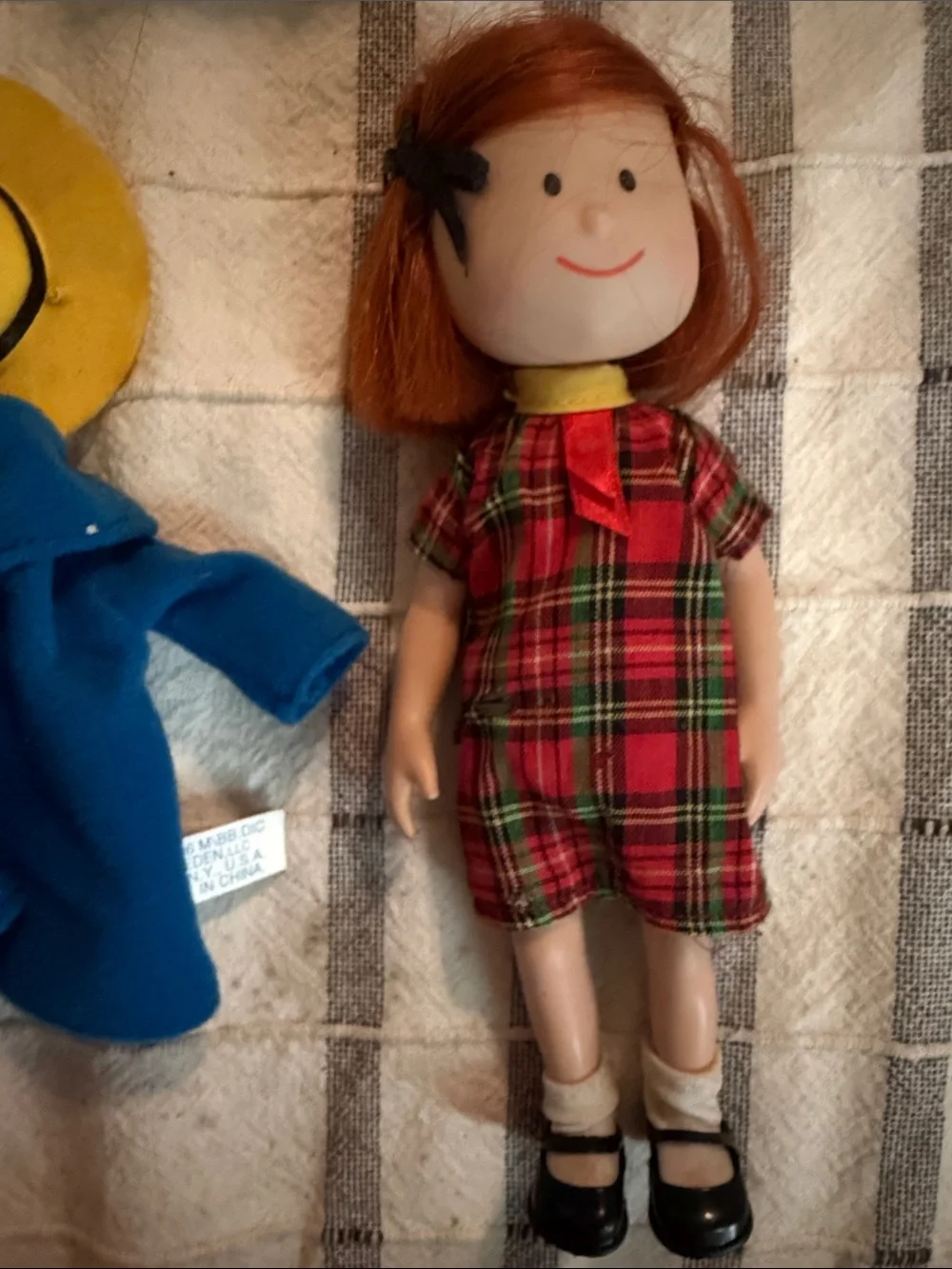 Madeline Doll with Red Hair and Red Plaid Outfit- Vintage Toy